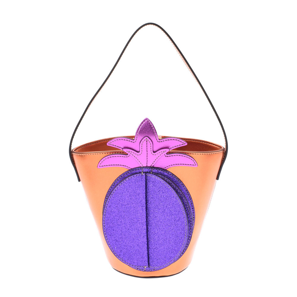 Gucci Orange Purple Leather Handbag